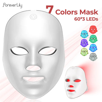 7 Colors Photon Facial LED Mask Red Light Anti-Wrinkle Rejuvenation Skin Care LED Face Mask Beauty SPA Ance Repair Skin Brighten